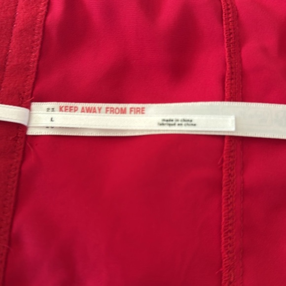 ANTHROPOLOGIE Satin Red Bow Crop Top Strapless Size L - Picture 5 of 11